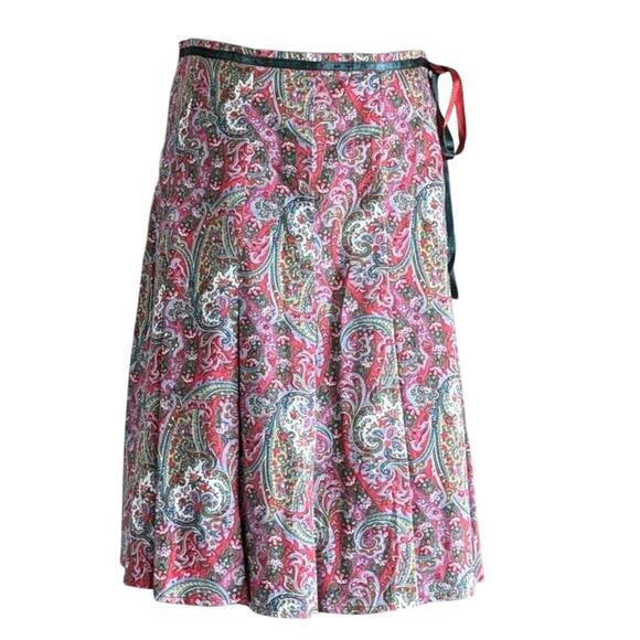 Paisley wrap skirt